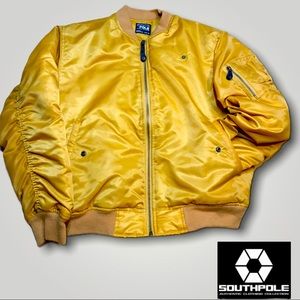 Vintage SOUTHPOLE gold Bomber jacket. UNISEX